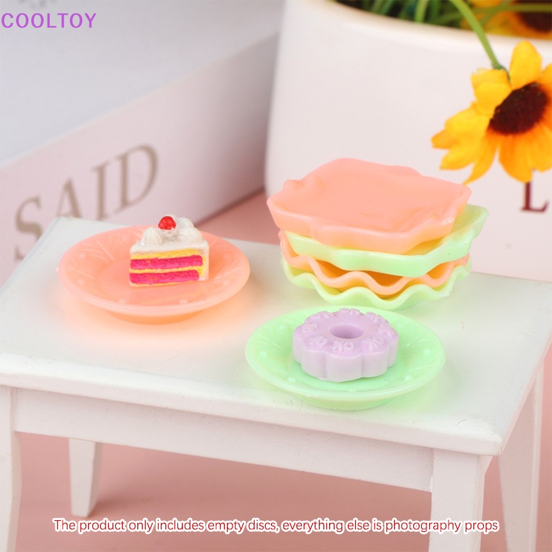 Set 3 Đĩa Tròn / Vuông Bằng Ren Trang Trí Nhà Búp Bê 1: 6