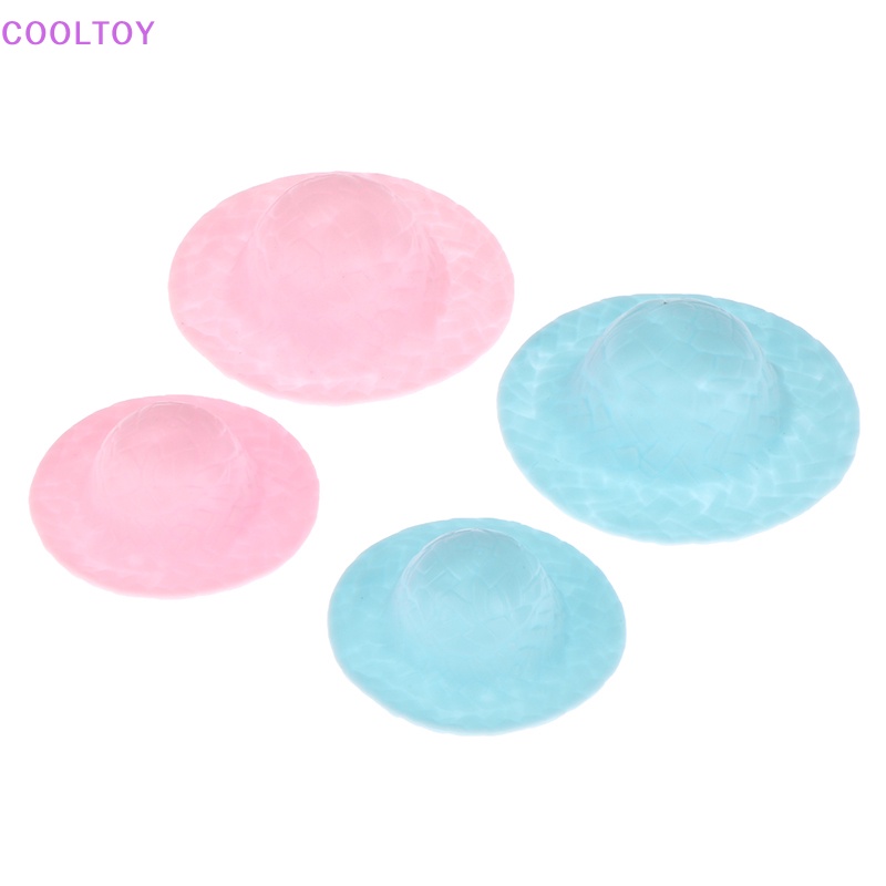 Bộ 5 Mô Hình Mũ Rơm Mini Bằng Nhựa Tỉ Lệ 1: 12 Trang Trí Nhà Búp Bê