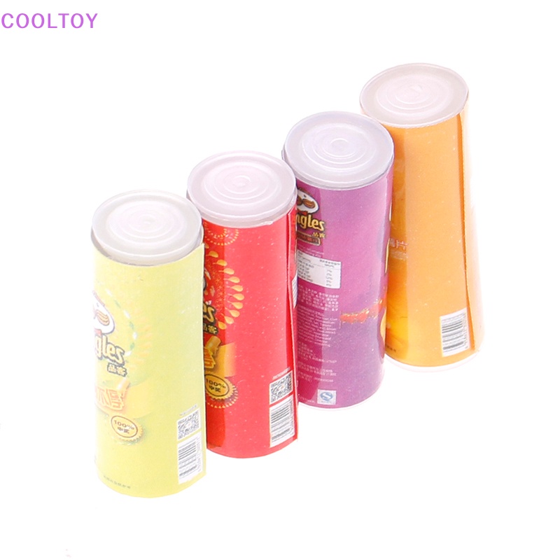 Cooltoy set 4 Bình Đựng Khoai Tây Chiên Tỉ Lệ 1: 12 Trang Trí Nhà Búp Bê