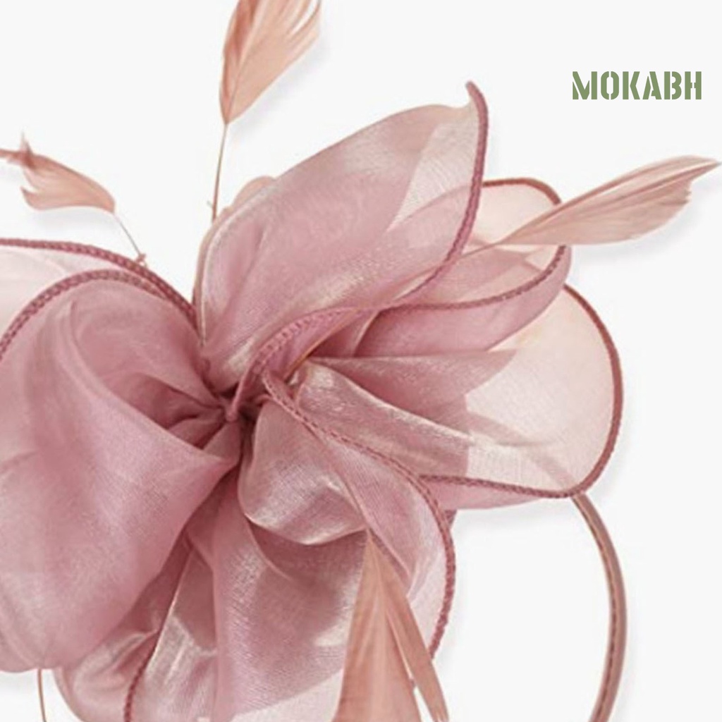 [Mokabh] Kẹp Tóc Hình Lông Vũ Siêu Nhẹ Không Phai Màu Dễ Phối Đồ Phong Cách Retro Thanh Lịch Dễ Phối Đồ Dành Cho Cô Dâu