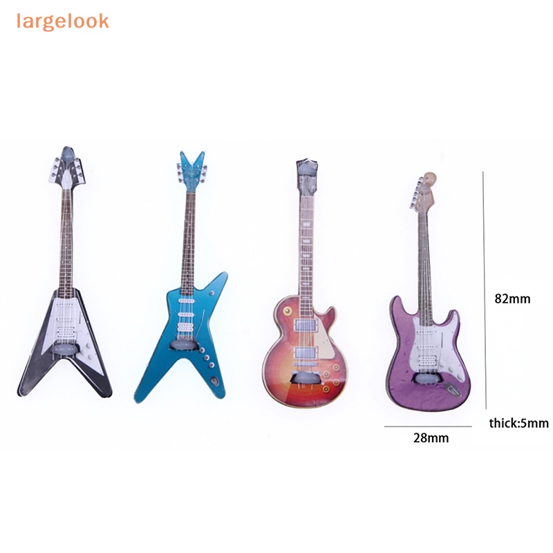 [Lớnlook] Đàn Guitar Điện Mini Trang Trí Nhà Búp Bê