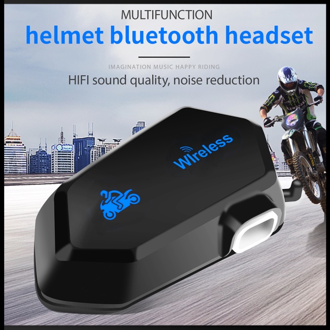 Tai Nghe Bluetooth 5.0 Không Dây Gắn Mũ Bảo Hiểm Chống Thấm Nước Chất Lượng Cao