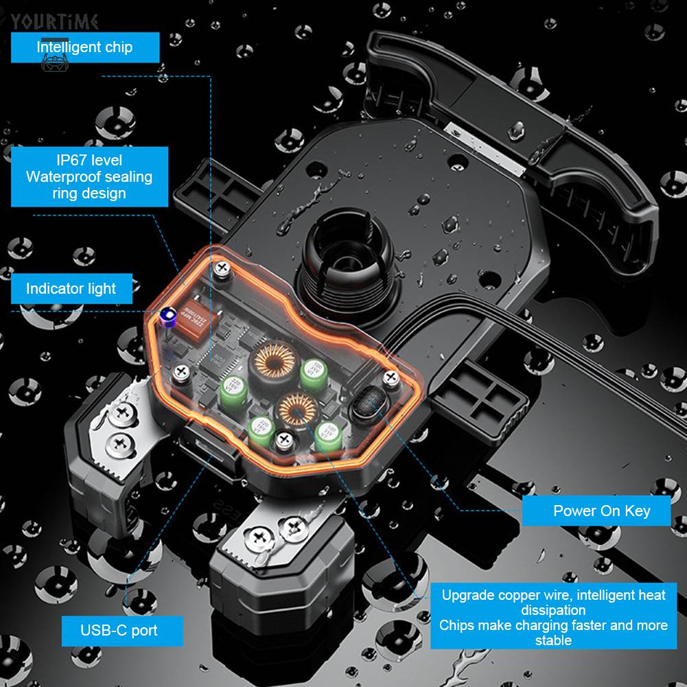 Đế Sạc Điện Thoại Không Dây 15W Cho Xe Đạp