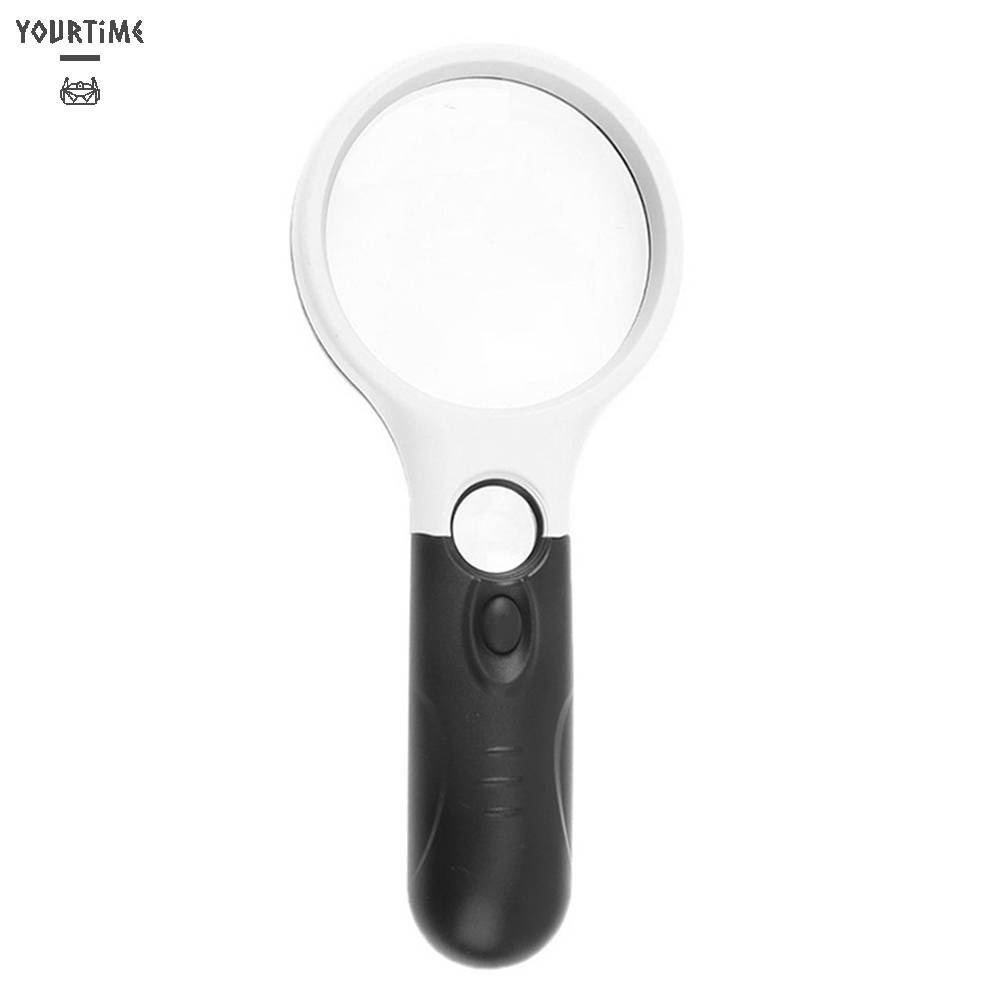 Kính Lúp Cầm Tay Phóng Đại 45X Có Đèn Dùng Đọc Sách Tiện Dụng