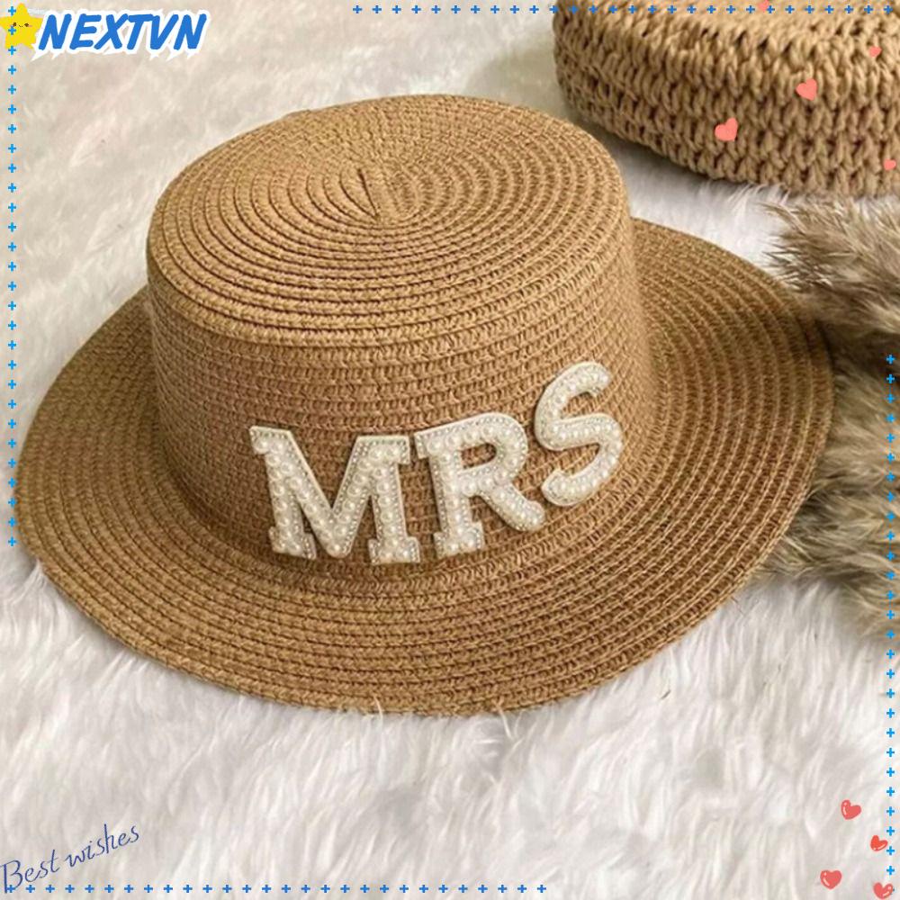 Mũ Cói Đính Trăng Mật Dùng Làm Quà Tặng Cho Cô Dâu