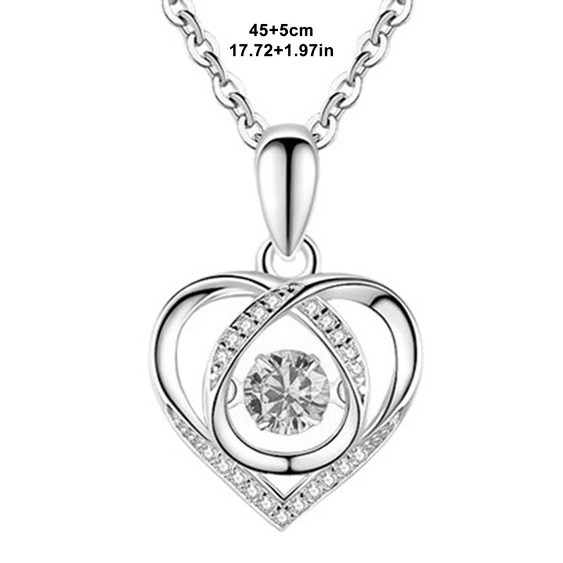 Ygt Vòng cổ Bằng Thép Không Gỉ Mặt Hình Trái Tim Đính Đá Pha Lê Màu Xanh Dương Sang Trọng Thời Trang Cho Nữ