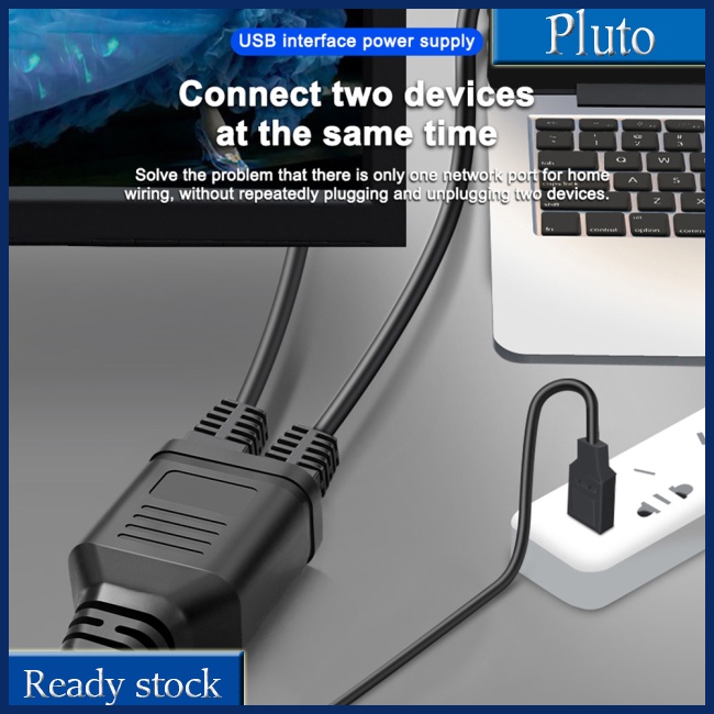 Mới Bộ Chia Mạng Lan RJ45 1 Female Sang 2 Female