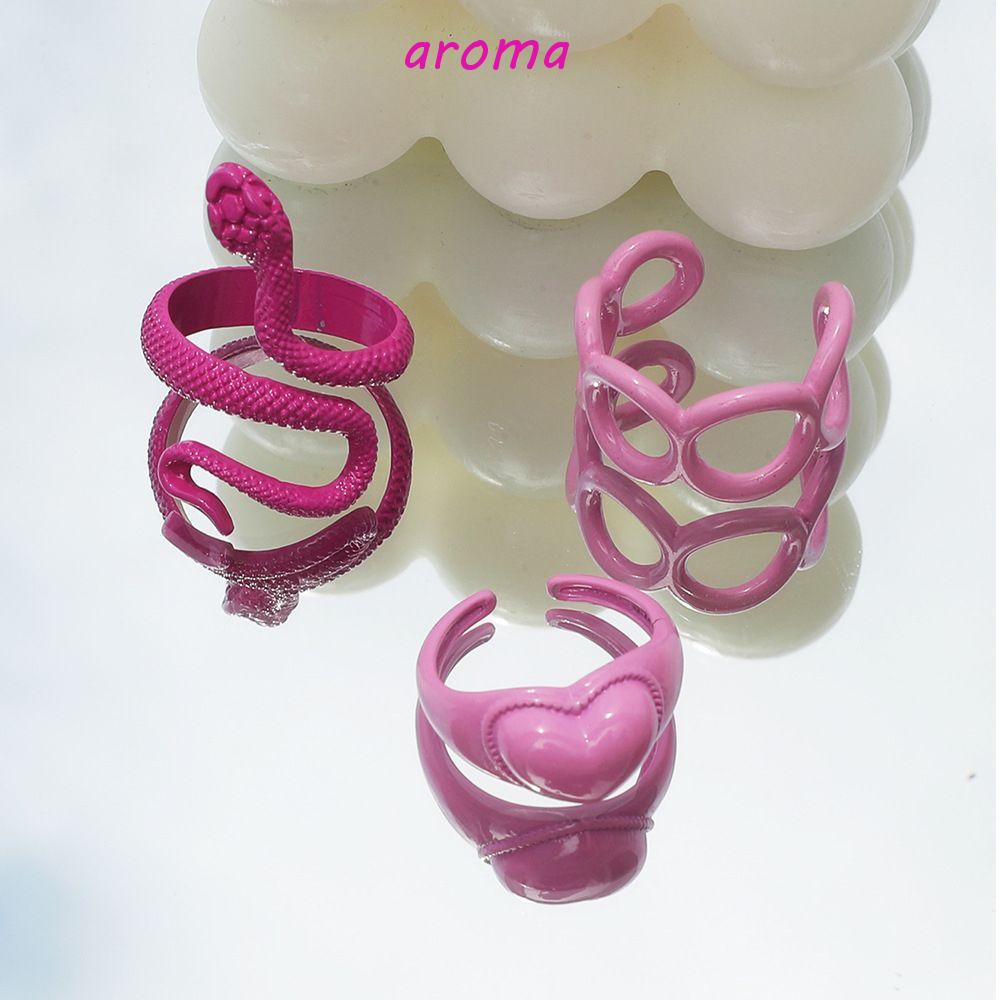 Bộ Nhẫn Hình Rắn Bằng Hợp Kim Phong Cách Hip Hop Đơn Giản Cho Nữ