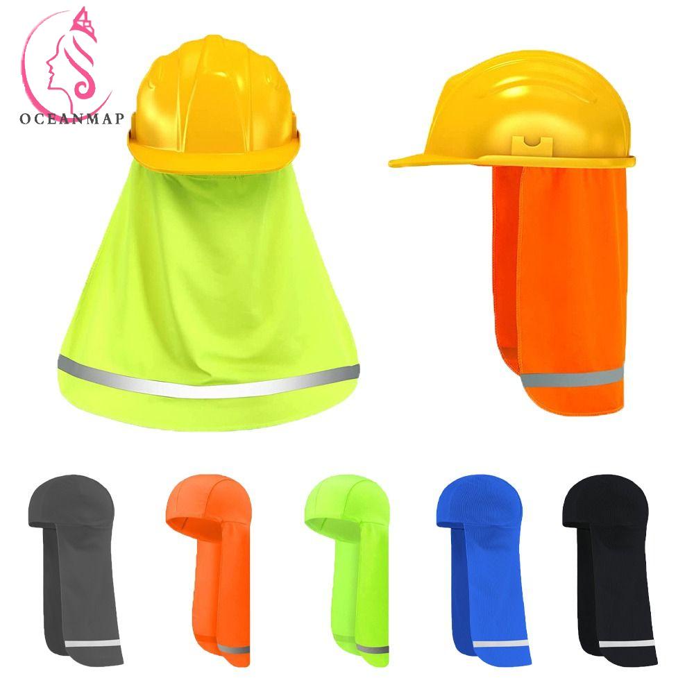 Nón Chống Nắng Vành Rộng Có Tấm Chắn Bảo Vệ Cổ Họa Tiết Kẻ Sọc Phản Quang Cho Nam Và Nữ