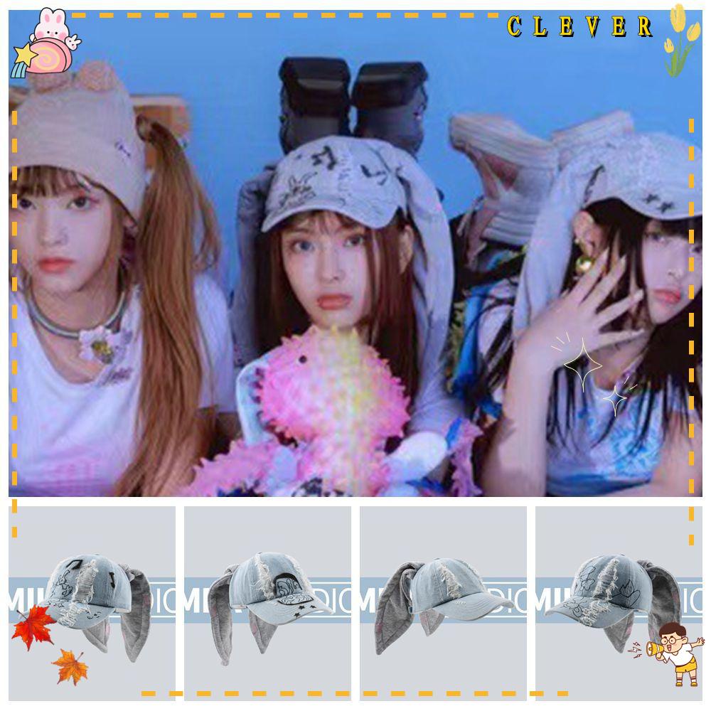 Nón Lưỡi Trai Thoáng Khí Hình Tai Thỏ Y2K