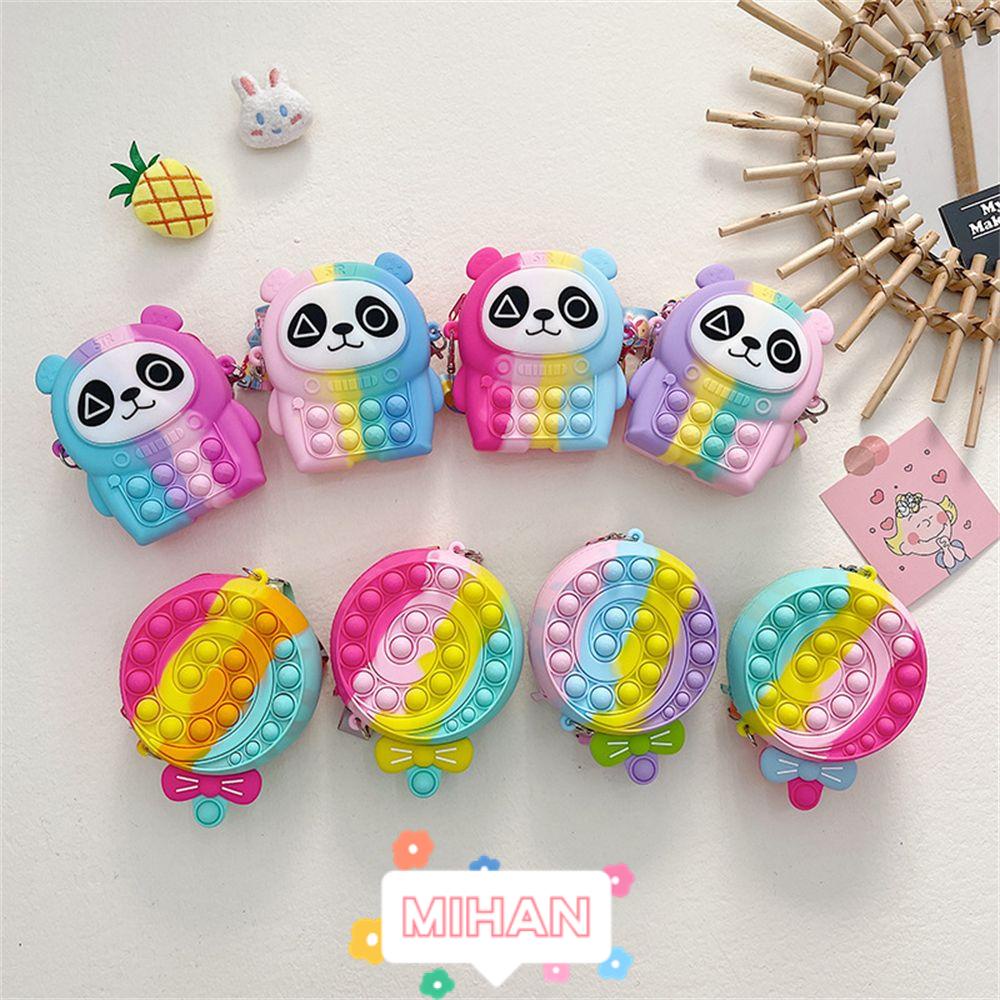 Túi Đeo Chéo Đựng Tiền Xu Bằng Silicon Hình Gấu Trúc Dễ Thương MIHAN1