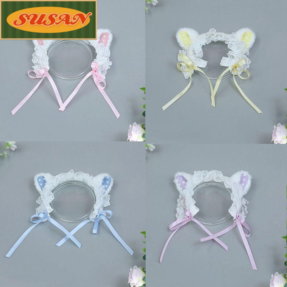 Băng Đô Cài Tóc Hình Mèo Dễ Thương 4 Kiểu Khác Nhau Cho Búp Bê 14 Inch