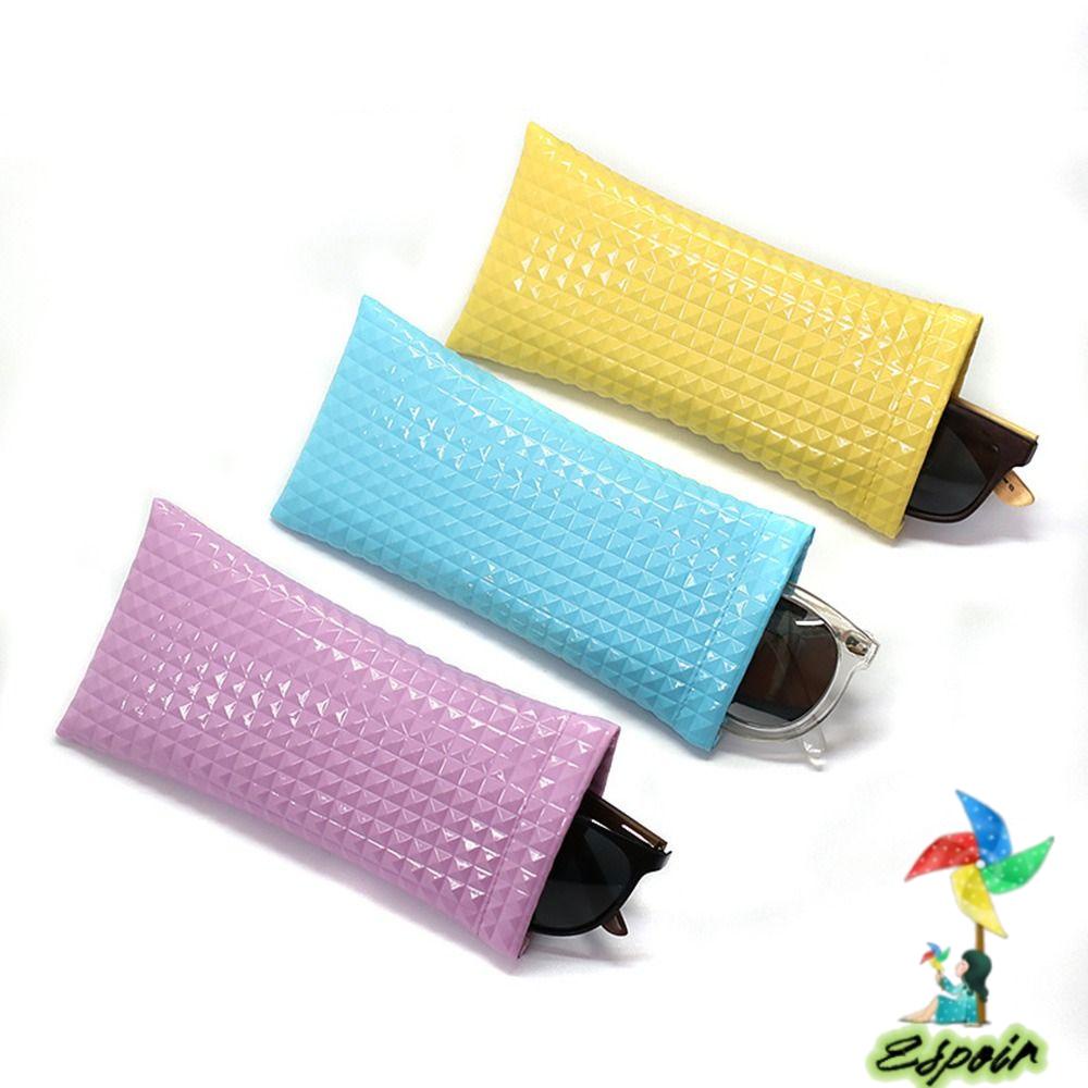 ESPO Túi Da Pu Màu Trơn Đựng Bảo Vệ Mắt Kính Tiện Dụng