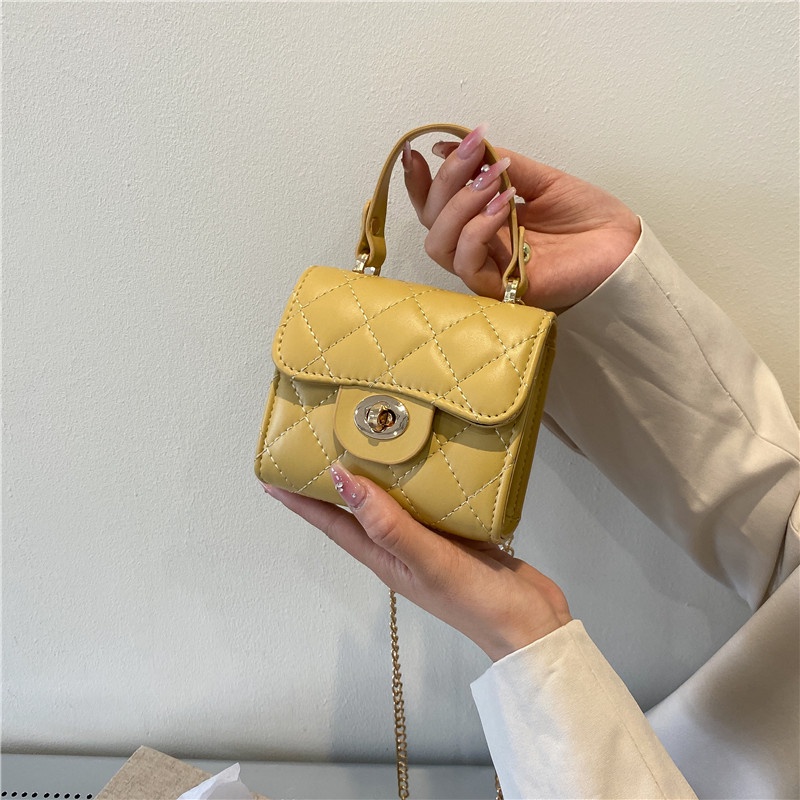 MOUSSON Túi Đeo Chéo Hình Vuông Nhỏ Thêu Họa Tiết Thời Trang Sang Trọng Cho Nữ