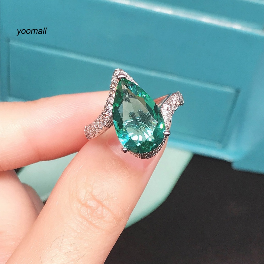 Nhẫn Mở Hình Quả Lê Tinh Tế Thời Trang Unisex