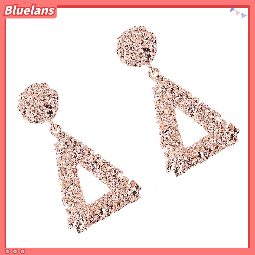 [BLS] Bông Tai Kim Loại Hình Tam Giác Rỗng Cá Tính Thời Thượng Phong Cách Âu Mỹ