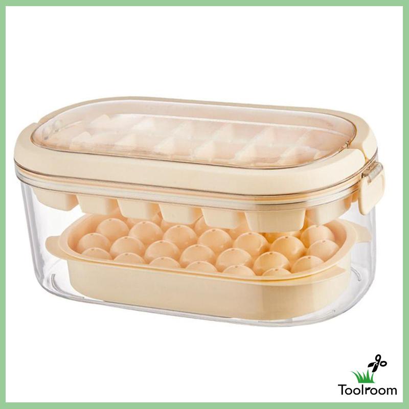 Khay Làm Đá Viên Dạng Nhấn Giúp Tiết Kiệm Không Gian Có Thể Tái Sử Dụng