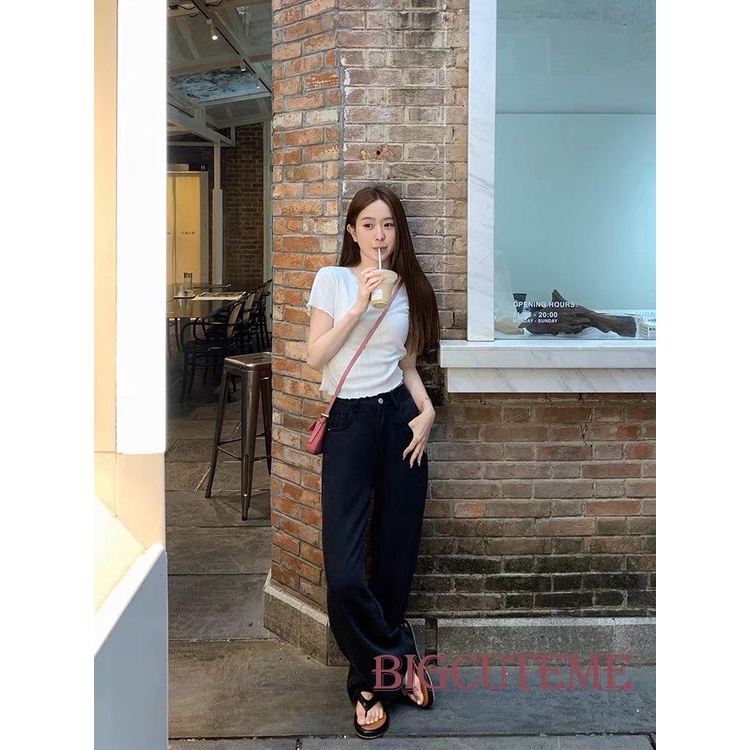 Áo Thun Crop Top Tay Ngắn Phối Ren Dễ Thương Thời Trang Mùa Hè Cho Nữ