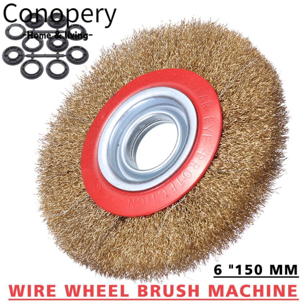 CONOPERY Chổi Dây 6 "Kèm 10 Vòng Nối Chuyên Dụng Cho Máy Mài