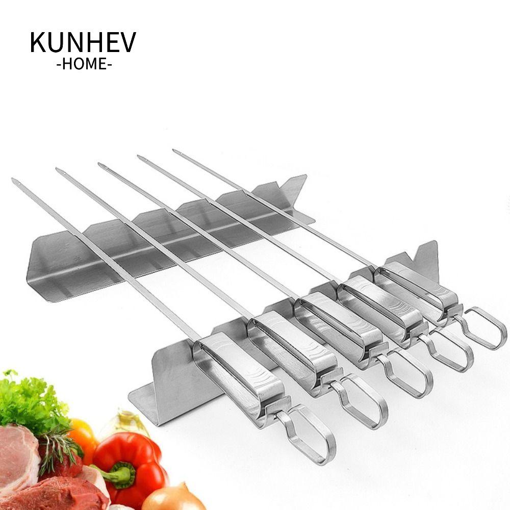 KUNHEV Giá Nướng BBQ 6 Ngăn Bằng Thép Không Gỉ Mẫu Mới