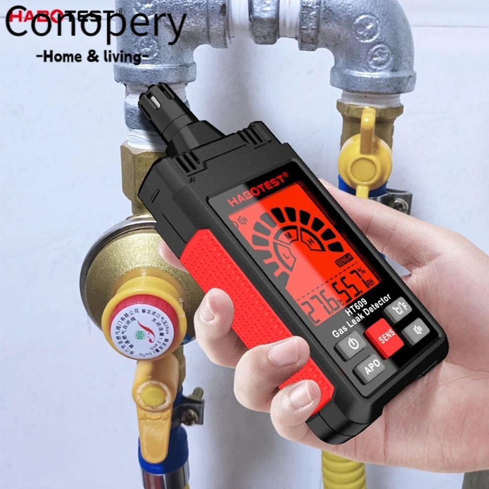 CONOPERY Máy Dò Rò Rỉ Khí Gas HABOTEST HT609 Màn Hình LCD Với Chuông Báo Audible Và Visual