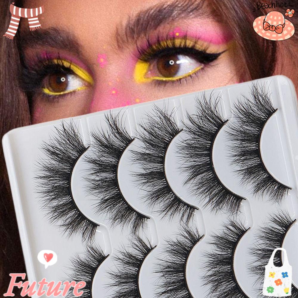 Set 5 Cặp Lông Mi Giả Dày Dài Mềm Mại Có Thể Tái Sử Dụng