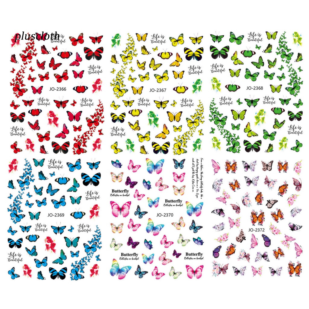 1 Bộ Miếng Dán Trang Trí Móng Tay Nghệ Thuật Nhiều Màu