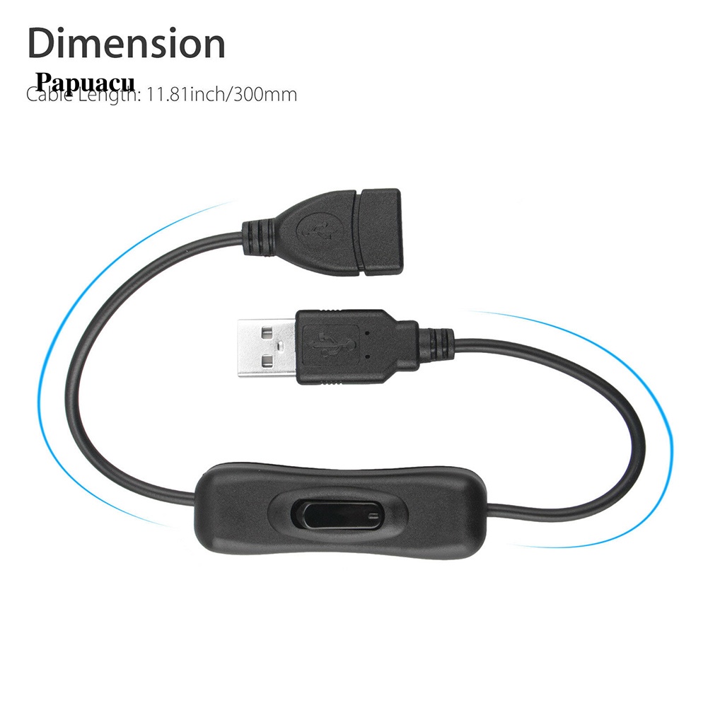 Set 2 Dây Cáp Nguồn 30cm Micro USB Có Công Tắc Bật / Tắt Dành Cho Arduino Raspberry