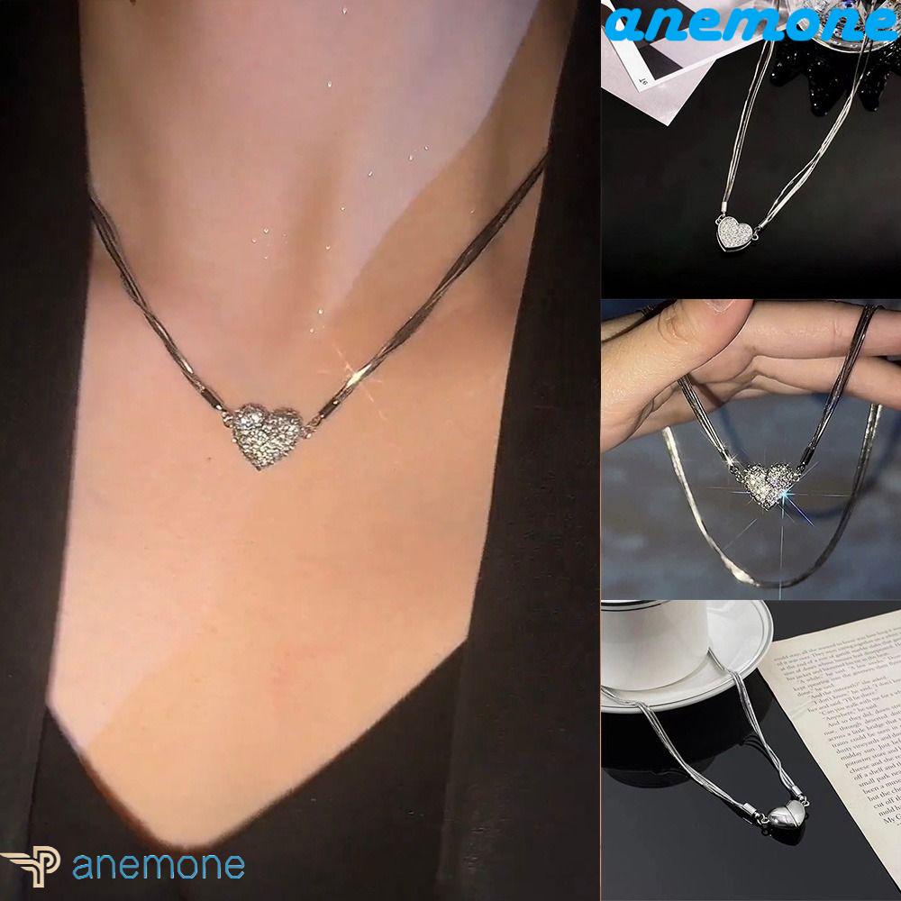 Vòng cổ Mạ Vàng 2K Mặt Hình Trái Tim Phong Cách Hàn Quốc Dành Cho Nữ