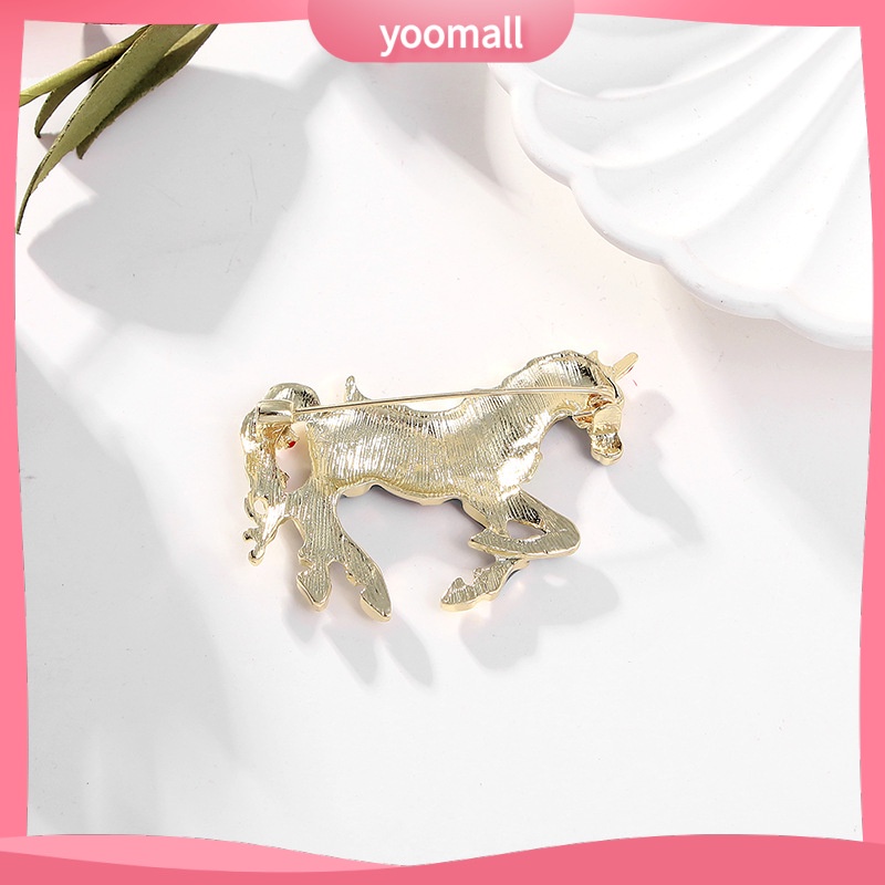 [YM] Ghim Cài Áo Hình Ngựa May Mắn Sơn Dầu Thời Trang Và Phổ Biến Cho Nam Và Nữ
