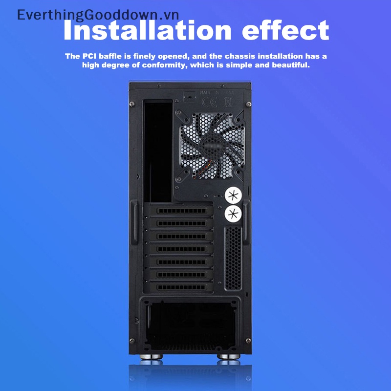 Everthinggooddown 10 Tấm Thông Gió Tản Nhiệt PCI Baffle PC Có Vít Tản Nhiệt Cho Khung Gầm Máy Tính