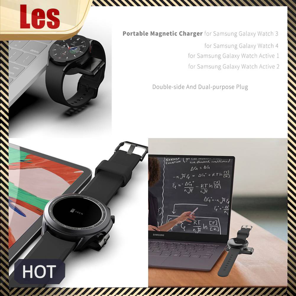 Đế Sạc Từ Tính 2 Trong 1 Cho Đồng Hồ Thông Minh Samsung Galaxy Watch 3 / 4 Active 1 / 2