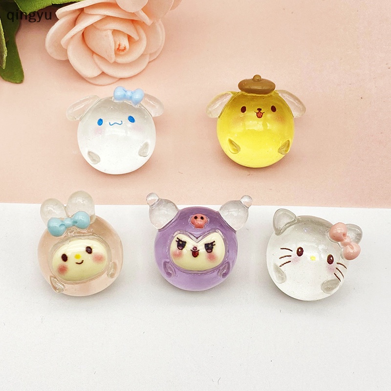 Bộ 2 Đồ trang trí Búp Bê Mini Hình Sanrio Dạ Quang Trang Trí Tiểu Cảnh