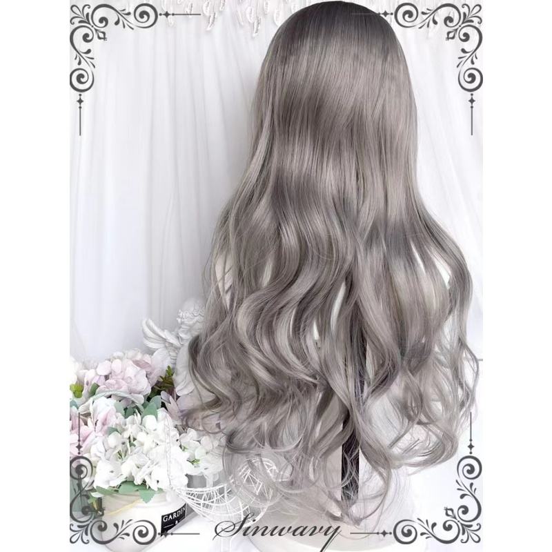 Bộ Tóc Giả Dài Xoăn Gợn Sóng Lớn Kèm Mũ Hóa Trang Lolita