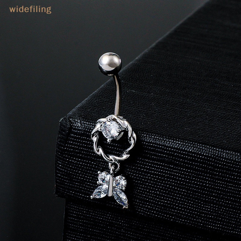 Khuyên Rốn Bằng Thép Không Gỉ Đính Đá Zircon Thời Trang