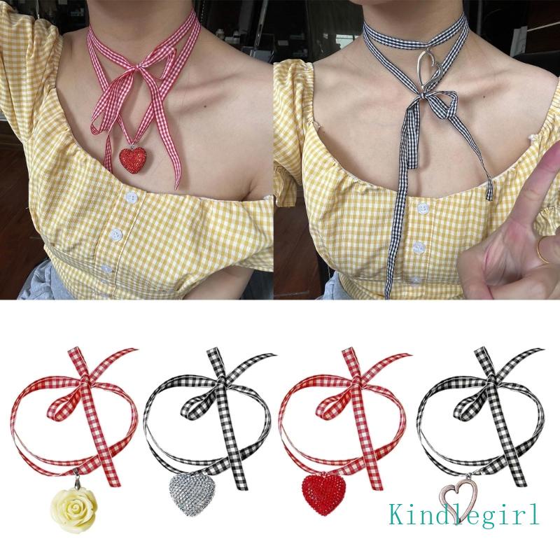 Vòng Cổ Choker Mặt Trái Tim Rỗng Có Thể Điều Chỉnh