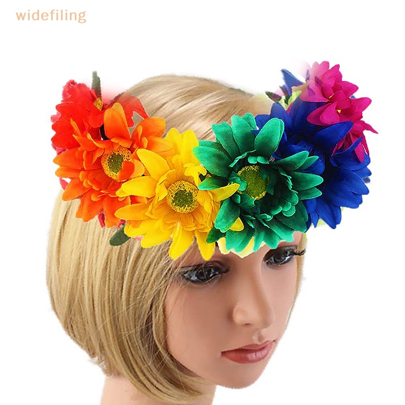 Băng Đô Bandana Hình Hoa Hướng Dương / Vương Miện Bản Rộng Phụ Kiện Làm Quà Tặng LGBTQ Cho Nữ