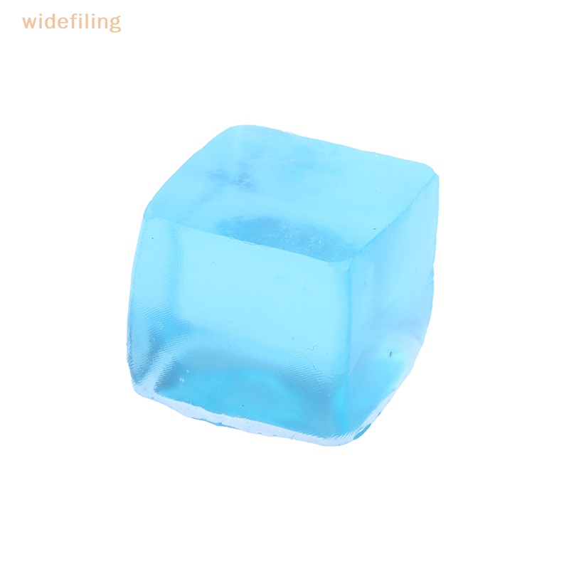 Đồ Chơi Nắn Bóp Đàn Hồi Giảm Stress Hình Khối Đá Bằng Cao Su Mềm Màu Trong Suốt