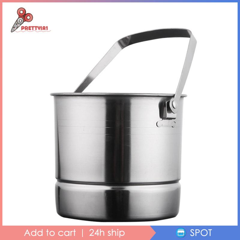 Xô Làm Đá Bằng Thép Không Gỉ Prettyia1 1L Kèm Kẹp Tiện Dụng