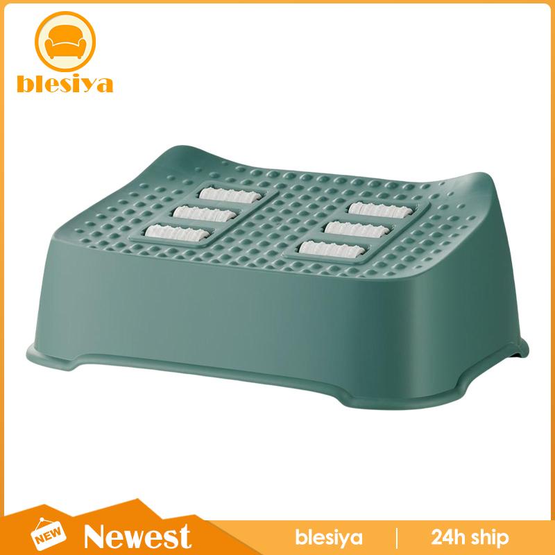 [Blesiya] Ghế Để Chân Có Con Lăn Mát Xa Chống Trượt Màu Trắng Để Bàn