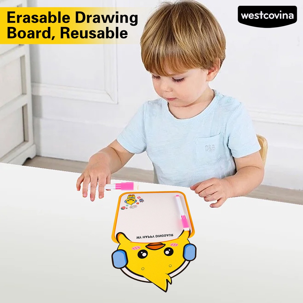 [WSTN]✎Bảng Vẽ Hình Động Vật Dễ Thương Có Thể Xóa Được Và Tái Sử Dụng Cho Trẻ Em