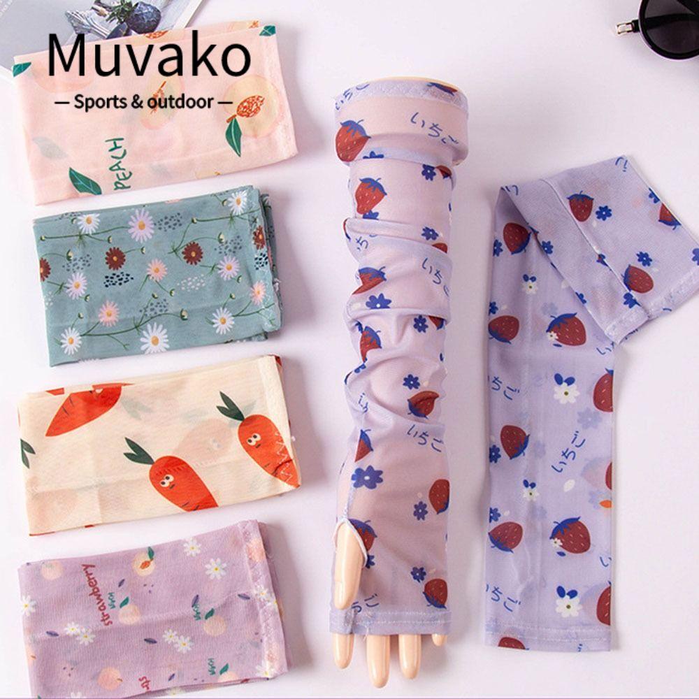 MUVAKO Găng Cánh Tay Giữ Ấm Chống Nắng Khi Chạy Bộ Sự Bảo Vệ