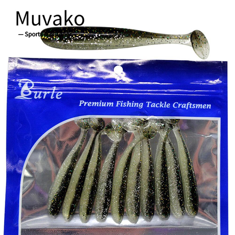 MUVAKO Mồi Câu Cá Giả Hình Chữ T Bằng Silicone