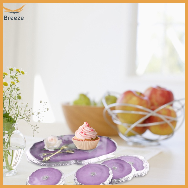 Bộ 5 Khuôn Silicone Làm Đế Lót Ly Đa Năng Diy