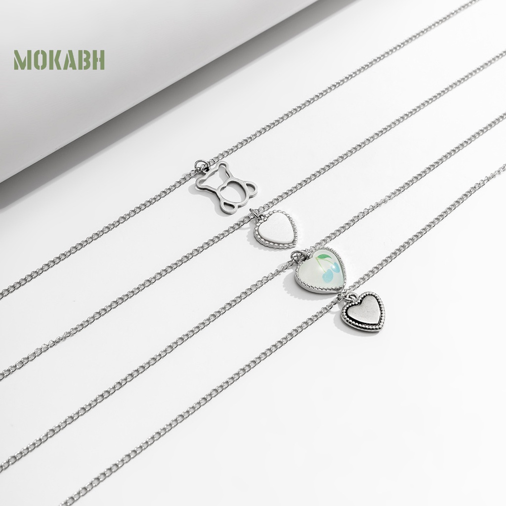 4 Vòng Cổ Nhiều Lớp Chống Gỉ Dùng Làm Trang Sức