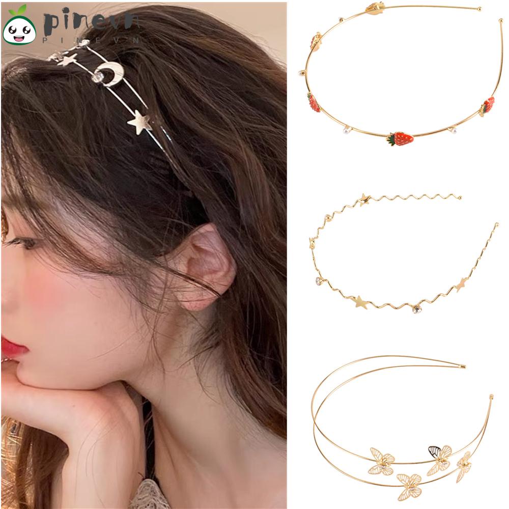 PINEVN Băng Đô Cài Tóc Hình Bướm Phong Cách Retro Thời Trang