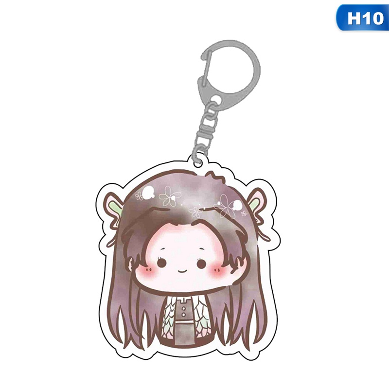 Móc Khóa Acrylic Hai Mặt Hình Nhân Vật Hoạt Hình Demon Slayer