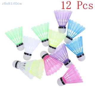12 quả cầu lông bằng nhựa nhiều màu sắc cầu lông cửa hàng thể thao huấn luyện thể thao