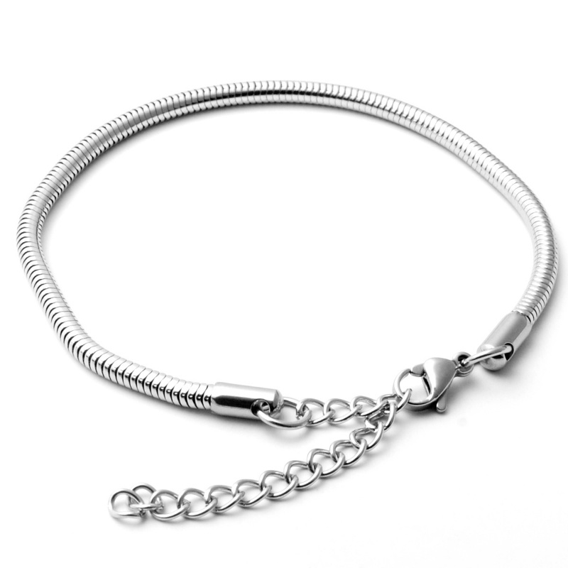 Thương Hiệu Mới Vòng Tay Dây Xích Bằng Thép Titan 3.2mm Phong Cách retro Thời Trang Dành Cho Nam Và Nữ