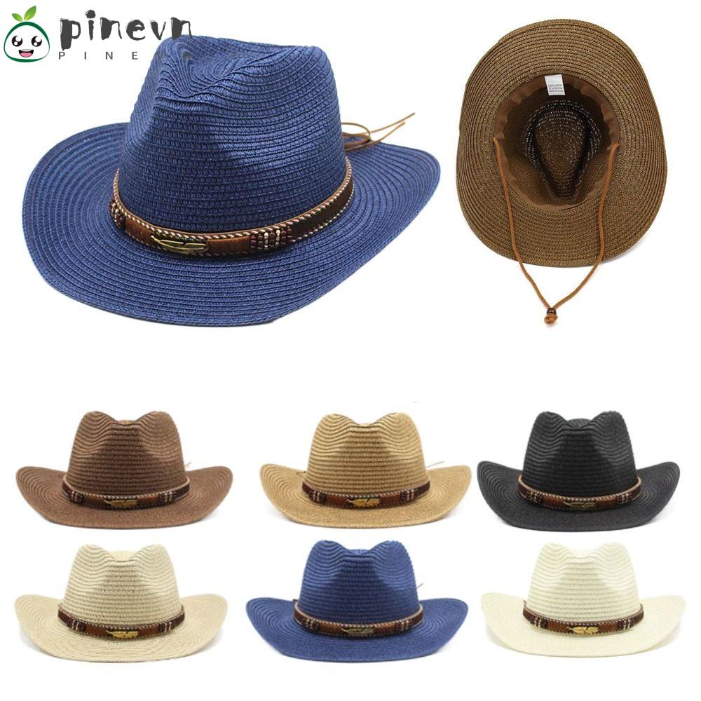 PINEVN Mũ Cói Cao Bồi Chống Nắng Mùa Hè Cho Nữ